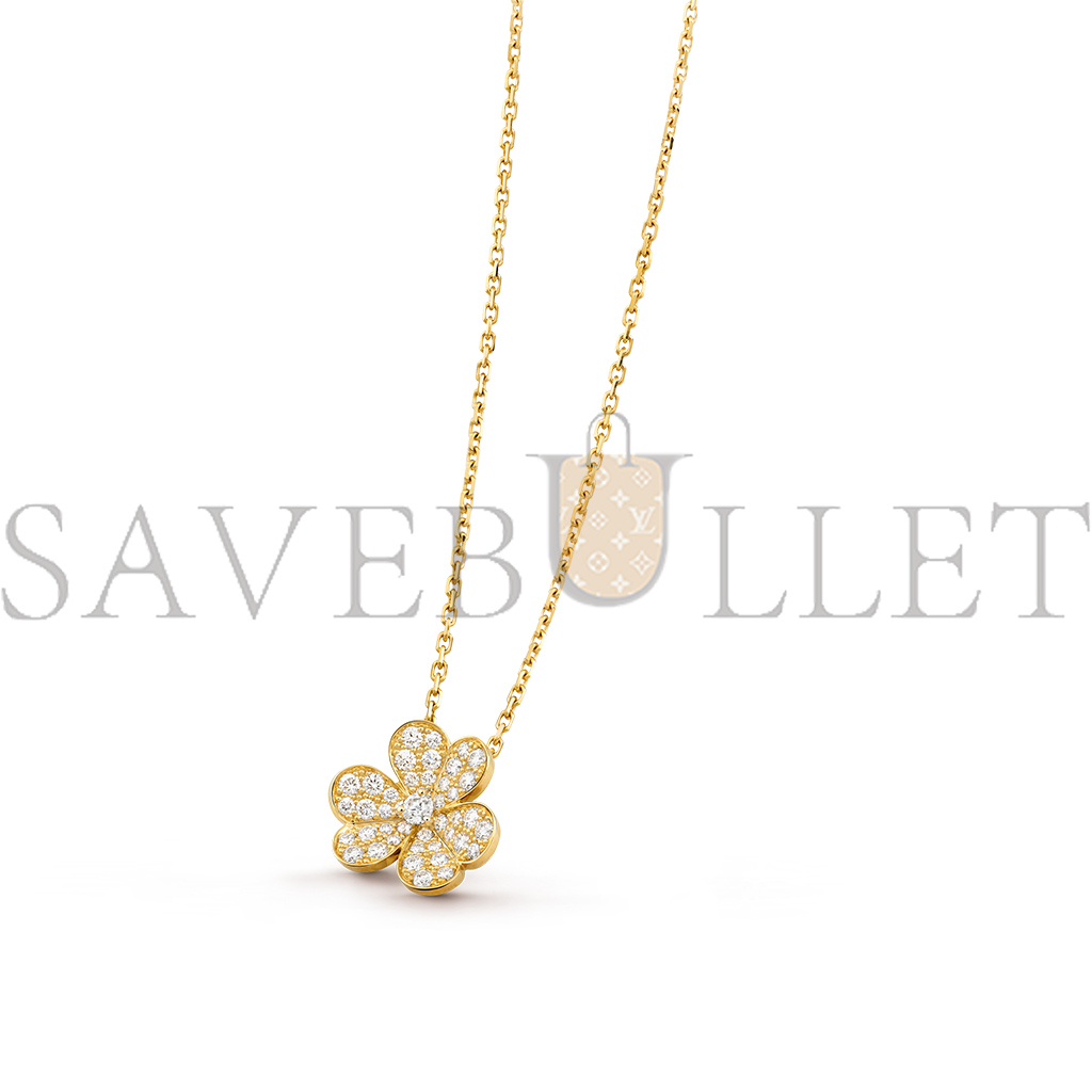 VAN CLEEF ARPELS FRIVOLE PENDANT, SMALL MODEL - YELLOW GOLD, DIAMOND  VCARP2V100